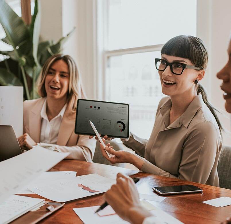 A team of professionals collaborating on a procurement strategy.